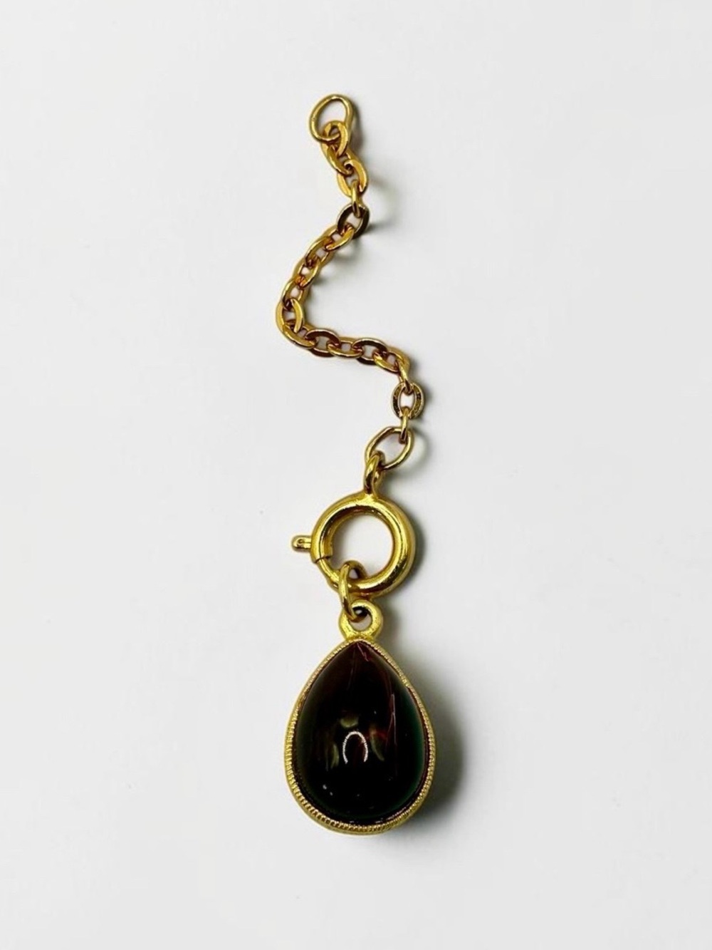 Joan Rivers Fabergé Egg Style Burgundy Teardrop Pendant w/Extender